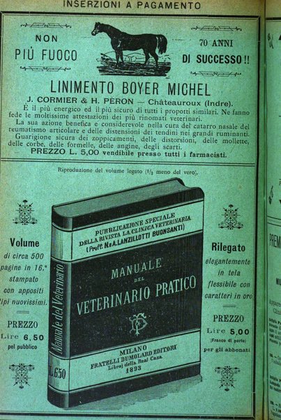 La clinica veterinaria rivista di medicina e chirurgia pratica degli animali domestici