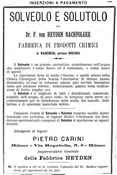 La clinica veterinaria rivista di medicina e chirurgia pratica degli animali domestici