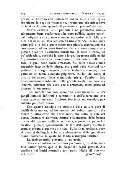 La clinica veterinaria rivista di medicina e chirurgia pratica degli animali domestici