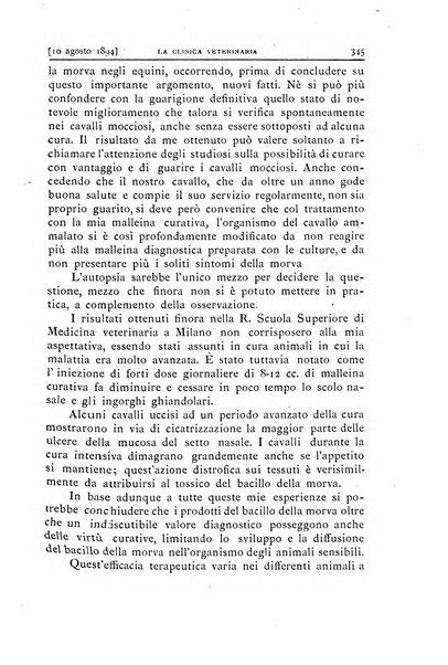 La clinica veterinaria rivista di medicina e chirurgia pratica degli animali domestici