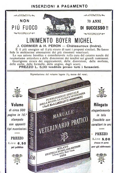 La clinica veterinaria rivista di medicina e chirurgia pratica degli animali domestici