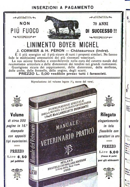 La clinica veterinaria rivista di medicina e chirurgia pratica degli animali domestici