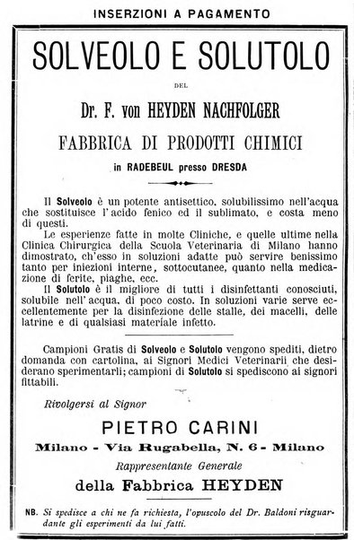 La clinica veterinaria rivista di medicina e chirurgia pratica degli animali domestici