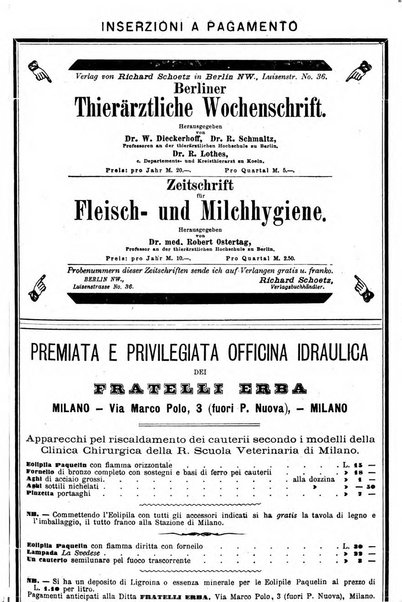 La clinica veterinaria rivista di medicina e chirurgia pratica degli animali domestici