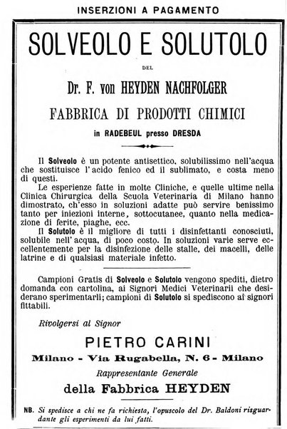 La clinica veterinaria rivista di medicina e chirurgia pratica degli animali domestici