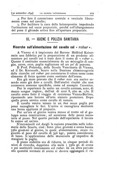 La clinica veterinaria rivista di medicina e chirurgia pratica degli animali domestici