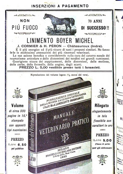 La clinica veterinaria rivista di medicina e chirurgia pratica degli animali domestici