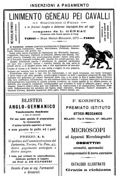 La clinica veterinaria rivista di medicina e chirurgia pratica degli animali domestici