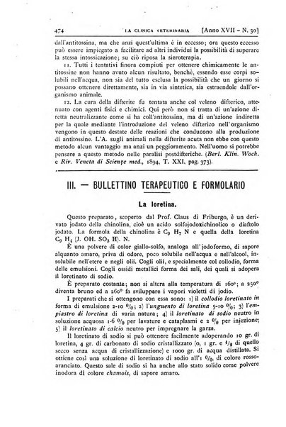 La clinica veterinaria rivista di medicina e chirurgia pratica degli animali domestici