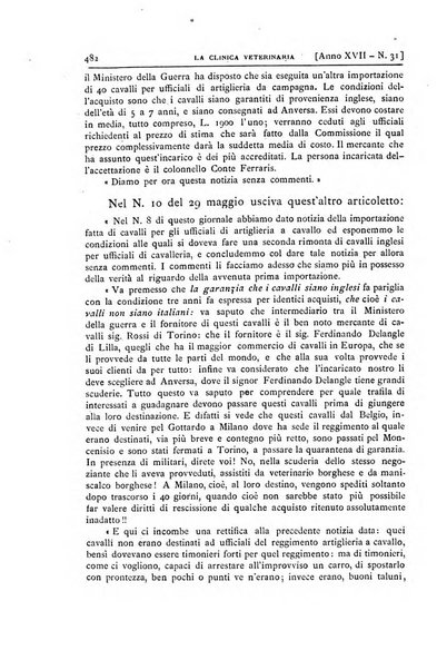 La clinica veterinaria rivista di medicina e chirurgia pratica degli animali domestici