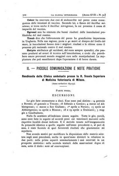 La clinica veterinaria rivista di medicina e chirurgia pratica degli animali domestici