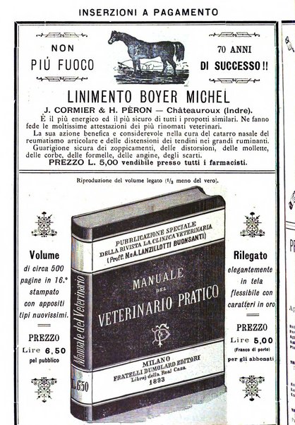 La clinica veterinaria rivista di medicina e chirurgia pratica degli animali domestici