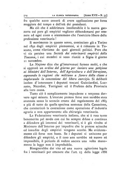 La clinica veterinaria rivista di medicina e chirurgia pratica degli animali domestici