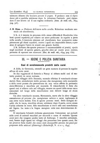 La clinica veterinaria rivista di medicina e chirurgia pratica degli animali domestici