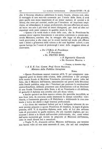 La clinica veterinaria rivista di medicina e chirurgia pratica degli animali domestici