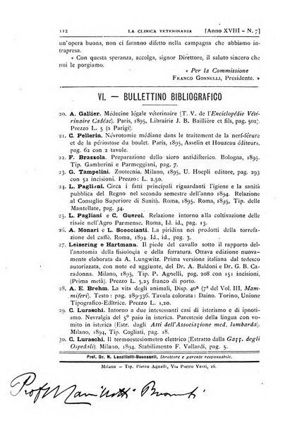 La clinica veterinaria rivista di medicina e chirurgia pratica degli animali domestici