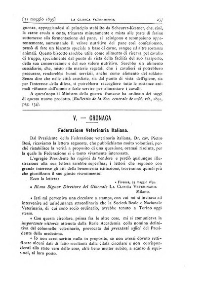 La clinica veterinaria rivista di medicina e chirurgia pratica degli animali domestici