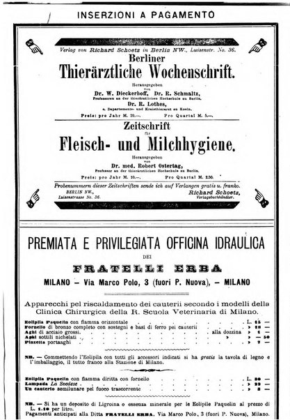 La clinica veterinaria rivista di medicina e chirurgia pratica degli animali domestici