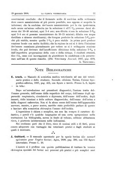 La clinica veterinaria rivista di medicina e chirurgia pratica degli animali domestici