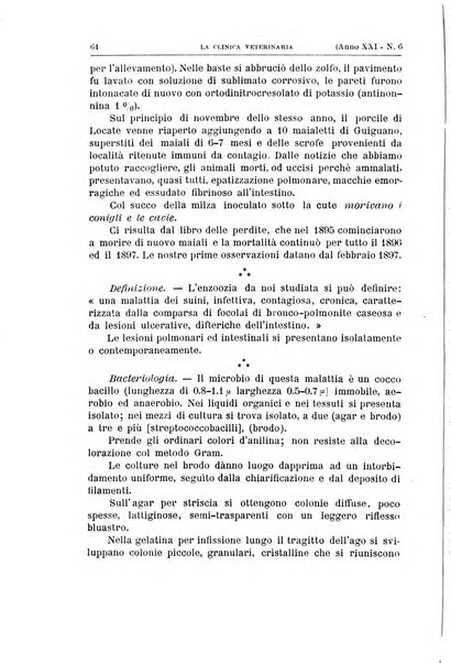 La clinica veterinaria rivista di medicina e chirurgia pratica degli animali domestici