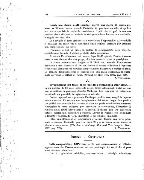 La clinica veterinaria rivista di medicina e chirurgia pratica degli animali domestici