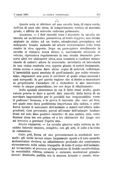 La clinica veterinaria rivista di medicina e chirurgia pratica degli animali domestici