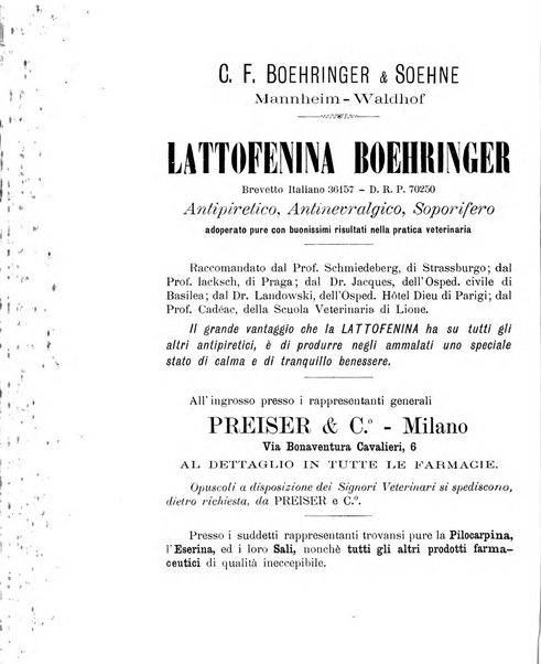 La clinica veterinaria rivista di medicina e chirurgia pratica degli animali domestici