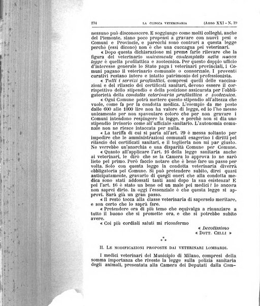 La clinica veterinaria rivista di medicina e chirurgia pratica degli animali domestici