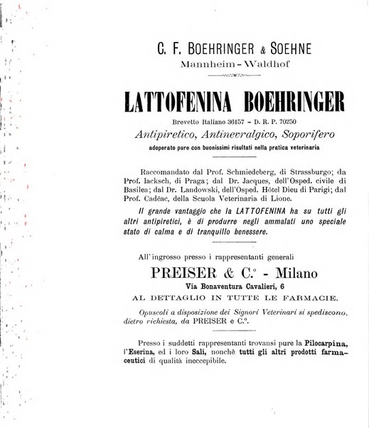 La clinica veterinaria rivista di medicina e chirurgia pratica degli animali domestici