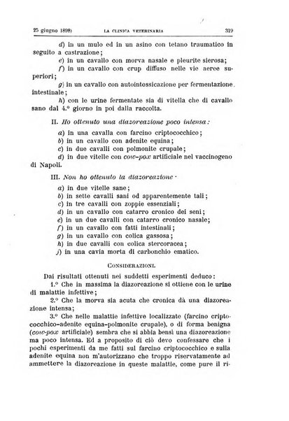 La clinica veterinaria rivista di medicina e chirurgia pratica degli animali domestici