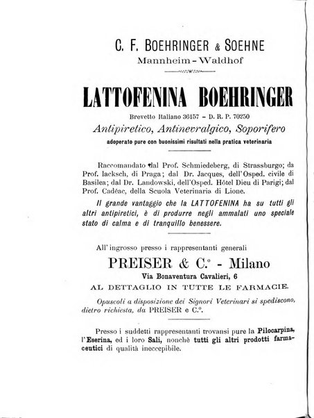 La clinica veterinaria rivista di medicina e chirurgia pratica degli animali domestici