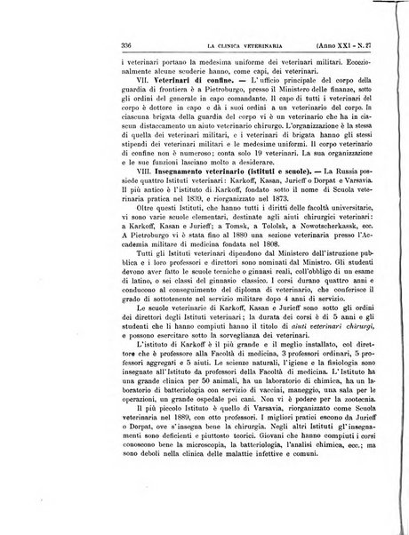 La clinica veterinaria rivista di medicina e chirurgia pratica degli animali domestici