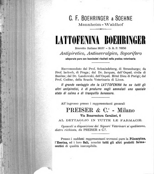 La clinica veterinaria rivista di medicina e chirurgia pratica degli animali domestici