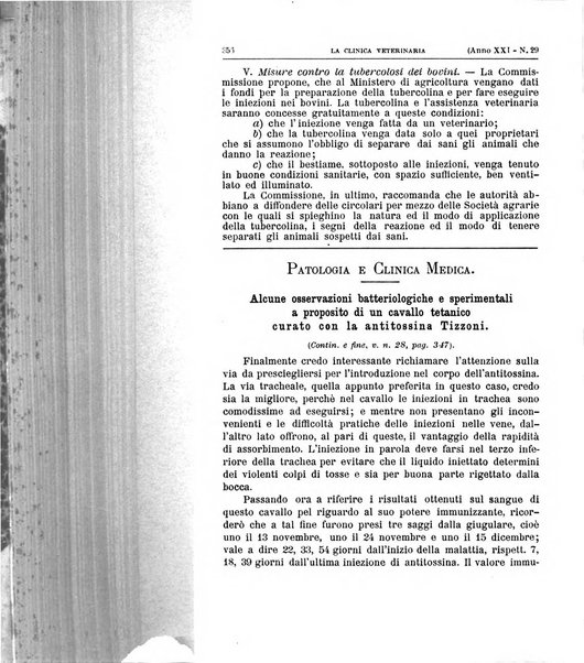 La clinica veterinaria rivista di medicina e chirurgia pratica degli animali domestici