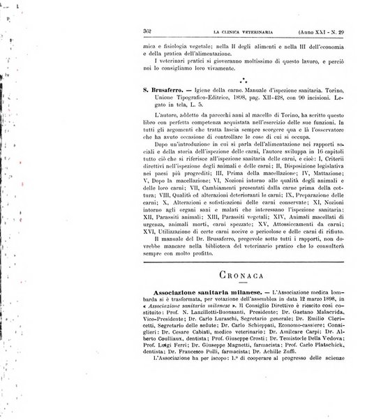 La clinica veterinaria rivista di medicina e chirurgia pratica degli animali domestici