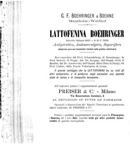 La clinica veterinaria rivista di medicina e chirurgia pratica degli animali domestici