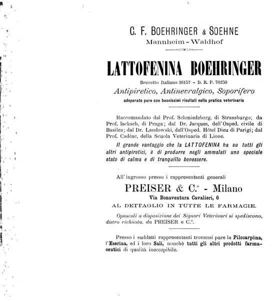 La clinica veterinaria rivista di medicina e chirurgia pratica degli animali domestici