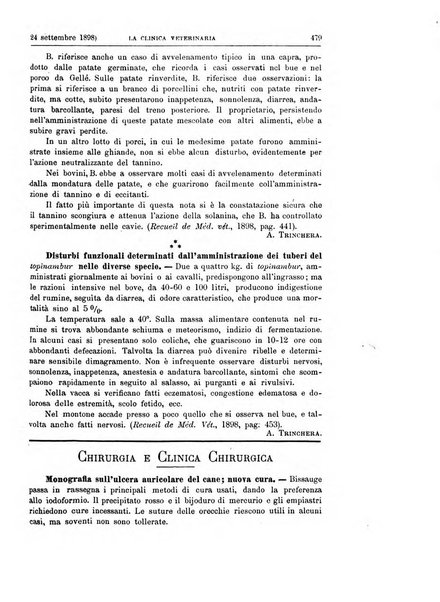 La clinica veterinaria rivista di medicina e chirurgia pratica degli animali domestici