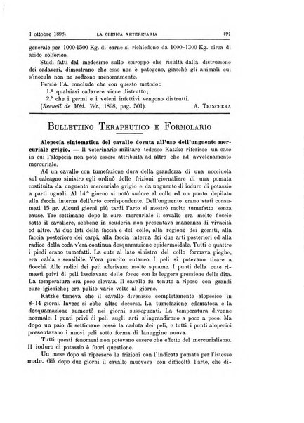 La clinica veterinaria rivista di medicina e chirurgia pratica degli animali domestici