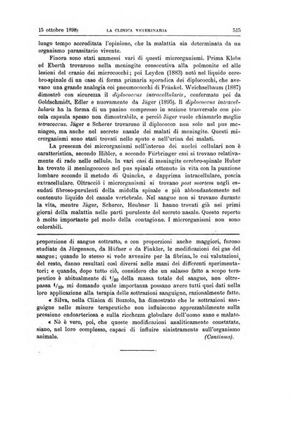 La clinica veterinaria rivista di medicina e chirurgia pratica degli animali domestici