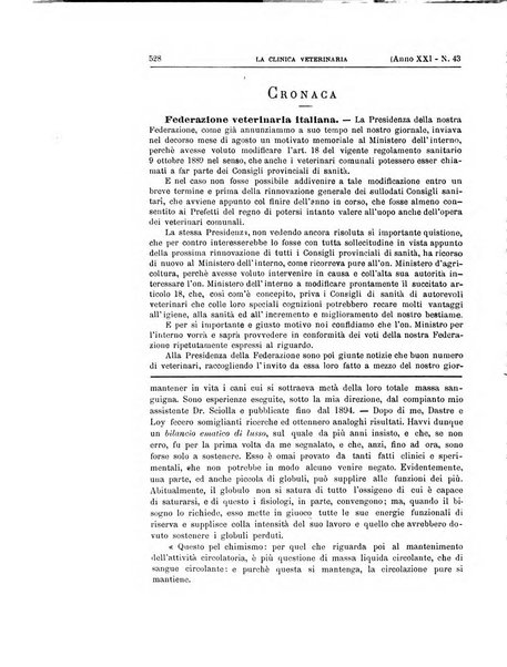 La clinica veterinaria rivista di medicina e chirurgia pratica degli animali domestici