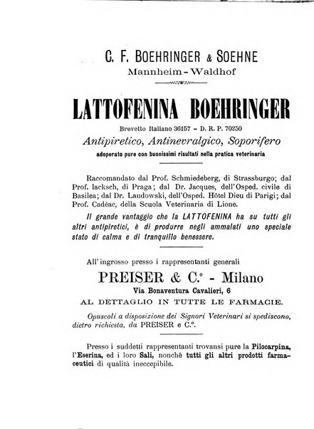 La clinica veterinaria rivista di medicina e chirurgia pratica degli animali domestici