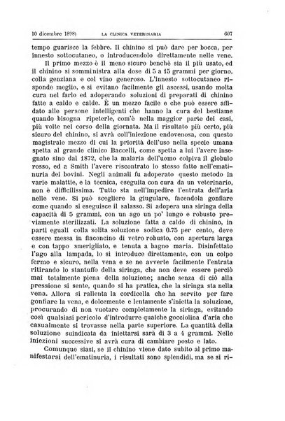 La clinica veterinaria rivista di medicina e chirurgia pratica degli animali domestici