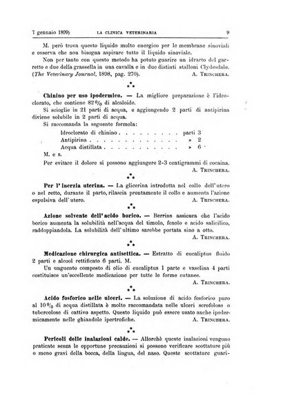 La clinica veterinaria rivista di medicina e chirurgia pratica degli animali domestici