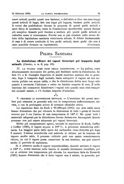 La clinica veterinaria rivista di medicina e chirurgia pratica degli animali domestici