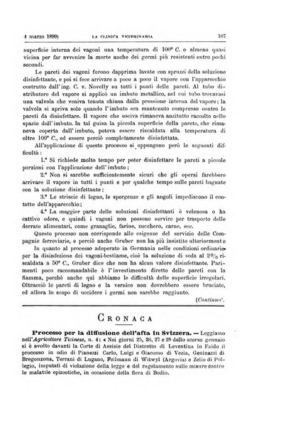 La clinica veterinaria rivista di medicina e chirurgia pratica degli animali domestici