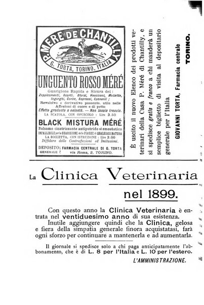 La clinica veterinaria rivista di medicina e chirurgia pratica degli animali domestici