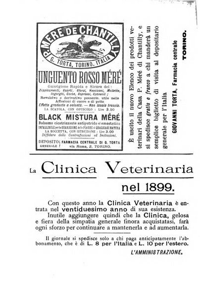 La clinica veterinaria rivista di medicina e chirurgia pratica degli animali domestici