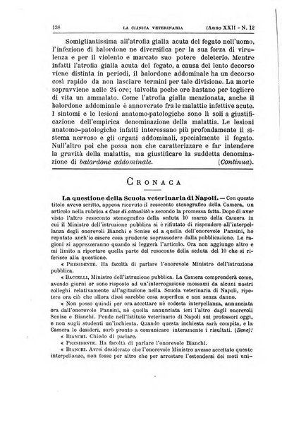 La clinica veterinaria rivista di medicina e chirurgia pratica degli animali domestici