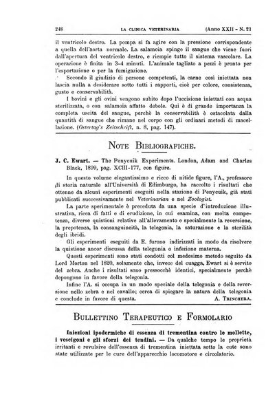 La clinica veterinaria rivista di medicina e chirurgia pratica degli animali domestici